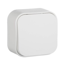 Выключатель одноклавишный Legrand Quteo 10A 250V белый 782200