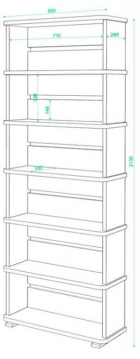 Стеллаж Домино СБ-25/6 MER_SB-25-6-N