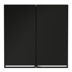 Клавиши для выключателя/переключателя двухклавишного с подсветкой Voltum S70 (черный матовый) VLS000408