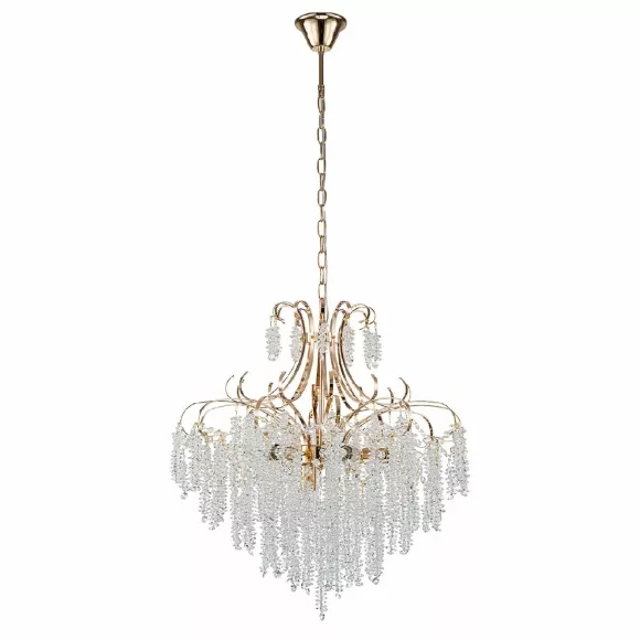Подвесная люстра Escada Favero 2108/8P, Золото, Прозрачный, Металл, крупный план Подвесная люстра Escada Favero 2108/8P, Золото, Прозрачный, Металл, крупный план