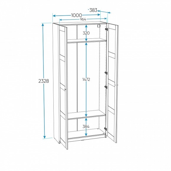 Шкаф платяной Макс SHST_2.06.01.060.4