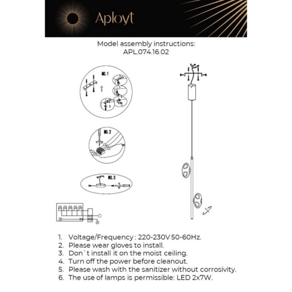 Подвесной светильник Aployt Tereze APL.074.16.02
