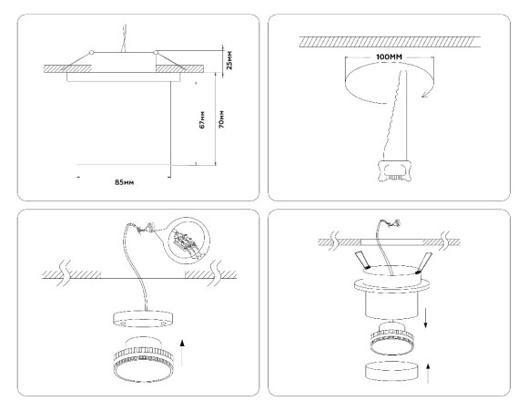 Спот Ambrella Light Move TA1432, GX53, 12W, черный