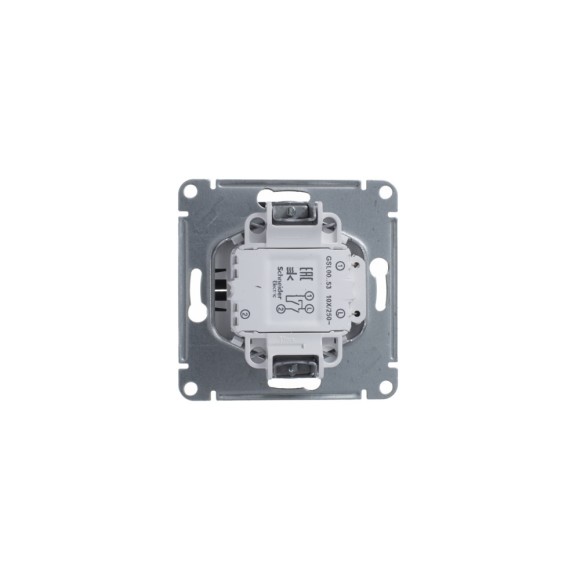 Выключатель 2-клавишный с подсветкой сх.5а, 10АХ Systeme Electric Glossa Антрацит GSL000753