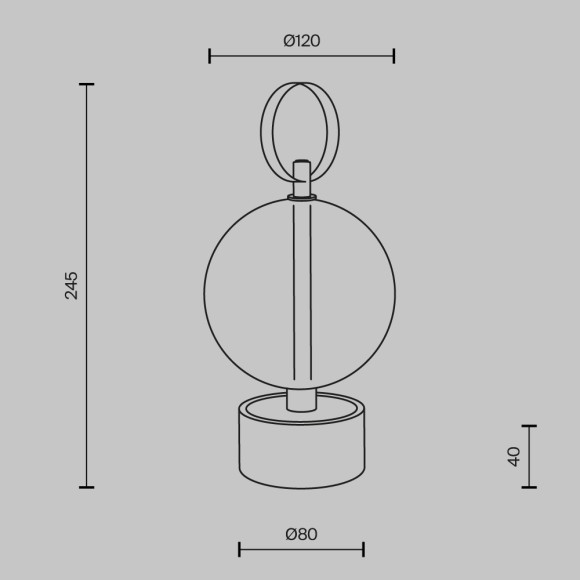 Настольная лампа с аккумулятором Maytoni Double Moon MOD478RL-L3B3K