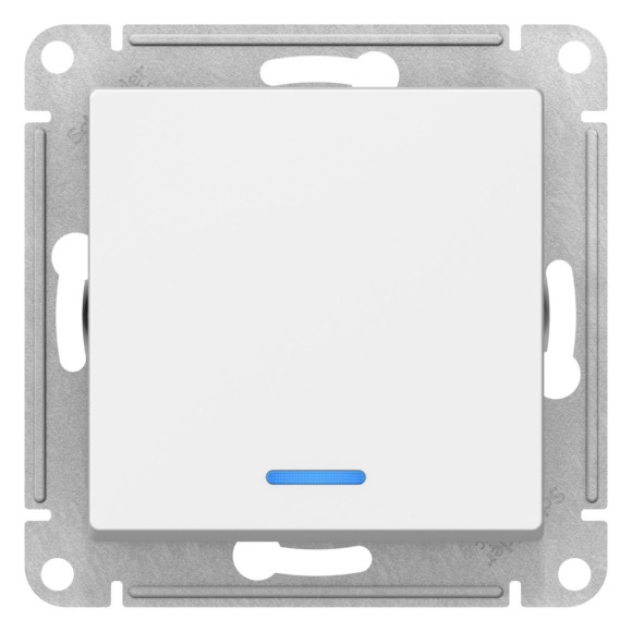 Выключатель 1-клавишный с подсветкой, сх.1а, 10АХ, механизм Systeme Electric AtlasDesign Лотос ATN001313