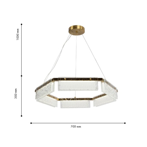 Подвесная светодиодная люстра Favourite Gelido 4518-6P