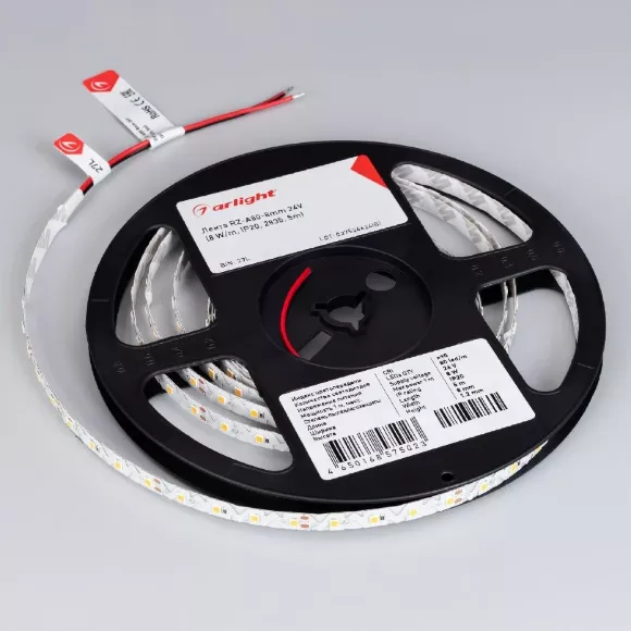 Светодиодная лента Arlight RZ-A80-8mm 24V Warm3000 (8 W/m, IP20, 2835, 5m) 046015 Светодиодная лента Arlight RZ-A80-8mm 24V Warm3000 (8 W/m, IP20, 2835, 5m) 046015