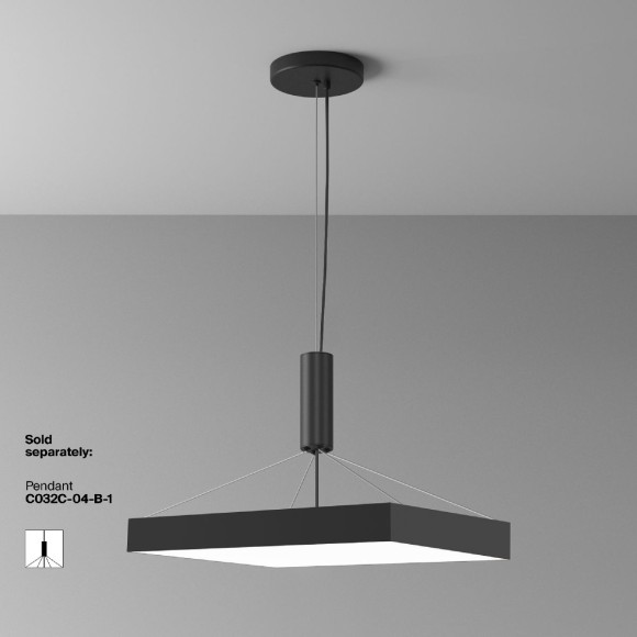 Потолочный светильник Maytoni Zon C032CL-90W4K-SQ-B