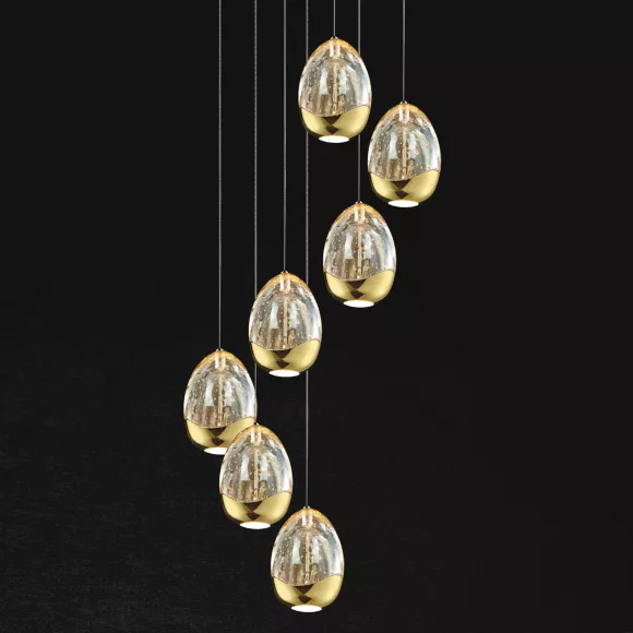 Каскадная люстра Delight Collection Terrene MD13003023-12A gold, декоративные элементы крупным планом Каскадная люстра Delight Collection Terrene MD13003023-12A gold, декоративные элементы крупным планом