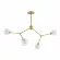 Люстра на штанге Evoluce Arcus SLE1106-203-04, Золото, Прозрачный, Металл