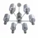 Подвесная люстра Lumion Moderni Ilmira 8338/6, Хром, Серый, Металл