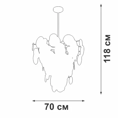 Люстра на штанге Vitaluce V5802-8/8PL, Золото, Прозрачный, Металл Люстра на штанге Vitaluce V5802-8/8PL, Золото, Прозрачный, Металл