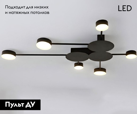 Потолочная светодиодная люстра с пультом управления Kink Light Фирс 2206D,19