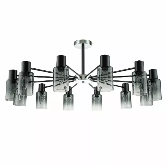 Люстра на штанге Escada Diversity 2120/12P Black, Хром, Прозрачный, Металл Люстра на штанге Escada Diversity 2120/12P Black, Хром, Прозрачный, Металл