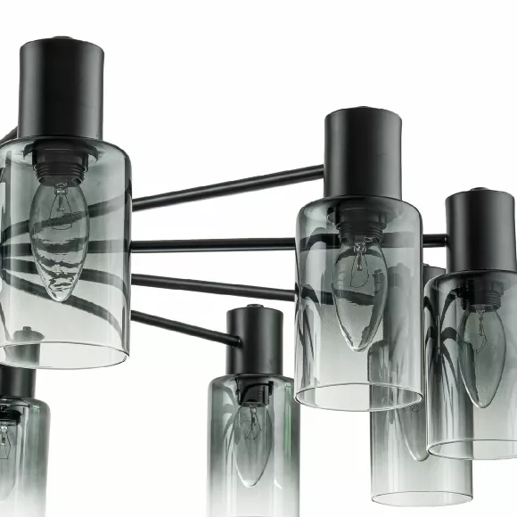 Люстра на штанге Escada Diversity 2120/12P Black, Хром, Прозрачный, Металл, крупный план Люстра на штанге Escada Diversity 2120/12P Black, Хром, Прозрачный, Металл, крупный план