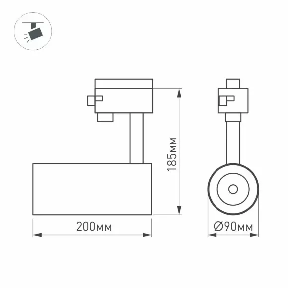 Трековый светильник Arlight LGD-4TR black 024631(1), 3000, Теплый белый Трековый светильник Arlight LGD-4TR black 024631(1), 3000, Теплый белый