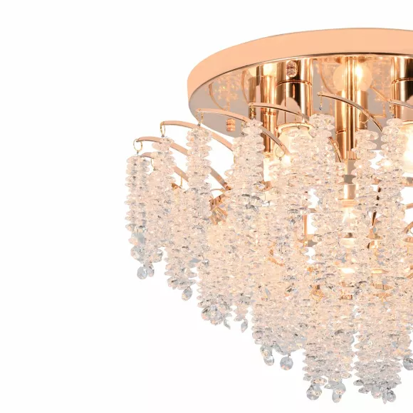 Потолочный светильник Escada Whisper 140015/6C Gold ES0000076, Золото, Прозрачный, Металл, крупный план Потолочный светильник Escada Whisper 140015/6C Gold ES0000076, Золото, Прозрачный, Металл, крупный план