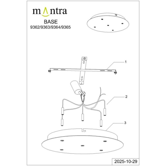 Подвесная люстра Mantra Arrecife 9364+9229 (5L)