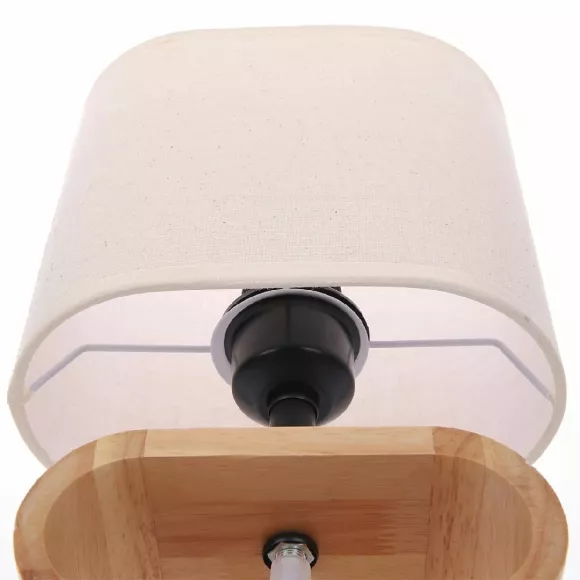 Настольная лампа Lumion Maderana 8199/1T, Бежевый, Дерево, Ткань