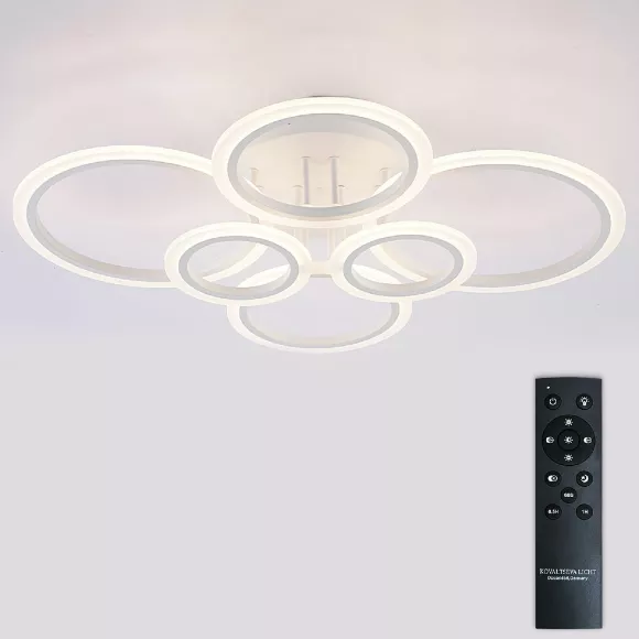 Потолочная люстра Natali Kovaltseva Home LED LAMPS 81439, Белый, От теплого до холодного, Металл Потолочная люстра Natali Kovaltseva Home LED LAMPS 81439, Белый, От теплого до холодного, Металл