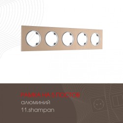 Рамка пятиместная Arte Milano 502.11-5.shampan