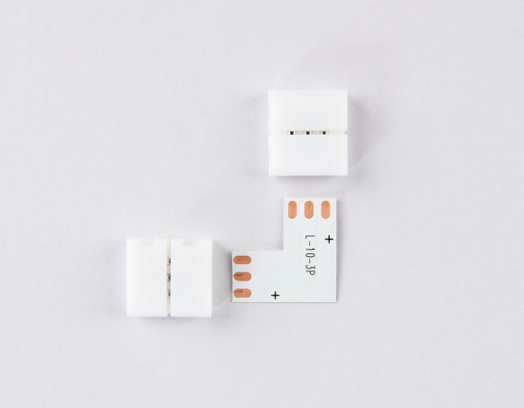 Соединитель угловой L для светодиодной ленты 5050 12/24V (3 конт.) GS6651 (10шт) Ambrella Light Illumination GS6651