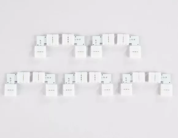 Соединитель угловой L для светодиодной ленты 5050 12/24V (3 конт.) GS6651 (10шт) Ambrella Light Illumination GS6651 Соединитель угловой L для светодиодной ленты 5050 12/24V (3 конт.) GS6651 (10шт) Ambrella Light Illumination GS6651