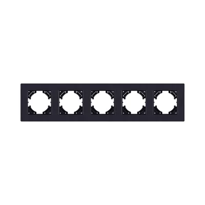 Рамка 5-постовая, черный Kollinger Eleganz Plex EP5BK