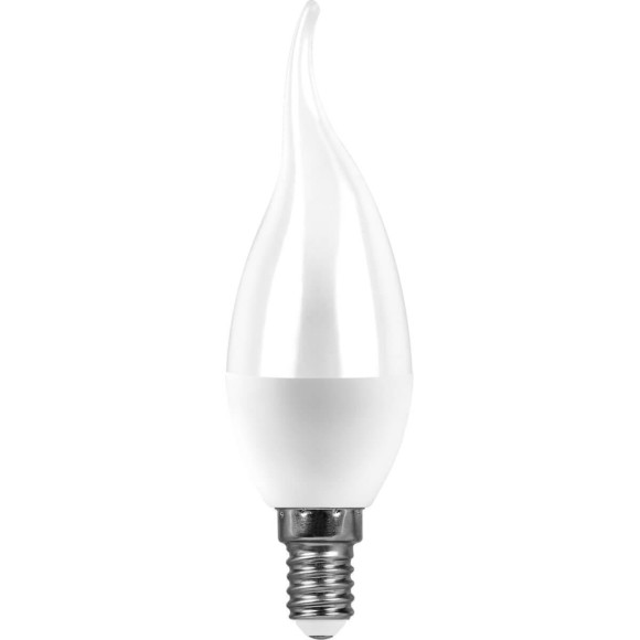 Лампа светодиодная Feron E14 7W 4000K Свеча матвоая LB-97 25476