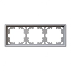 Рамка серия FD 3-постовая, цвет Белый матовый (soft touch) Jasmart FD1003PWM