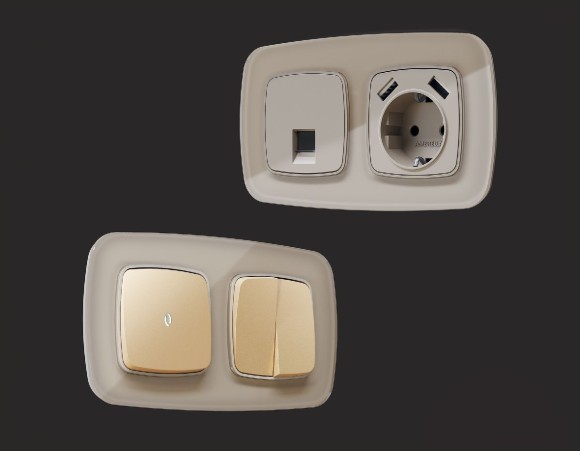 Рамка одноместная Ambrella Volt Radian OF350601