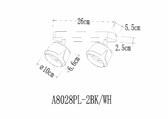 Спот Arte Lamp Amaks A8028PL-2BK