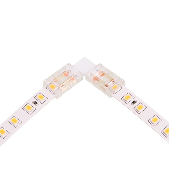 Коннектор угловой для одноцветной SMD ленты шириной 8мм, комплект 3шт WOLTA WLS-2PIN-8MM-MONO-L
