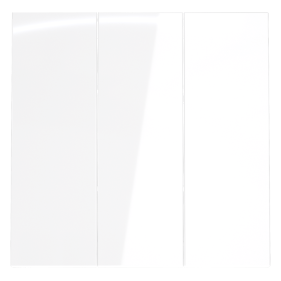 Клавиши для выключателя/переключателя трехклавишного Voltum S70 (белый глянцевый) VLS000501