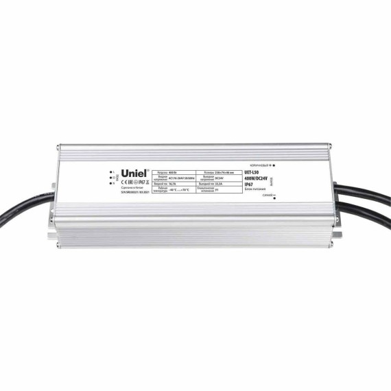 Блок питания Uniel 24V 400W IP67 33,3A UET-L50 400W/DC24V IP67 UL-00008438