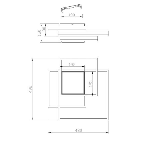 Потолочная светодиодная люстра с пультом управления Escada Twins 10242/4LED