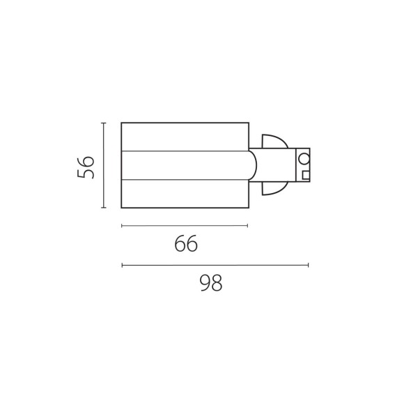 Питание боковое встраиваемое к треку 5030xx-R Lightstar Quattro 503116-RPS