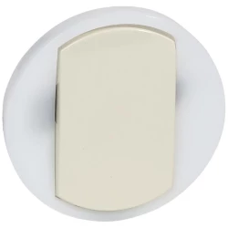 Лицевая панель Legrand Celiane выключателя одноклавишного с контурной подсветкой слоновая кость 067884