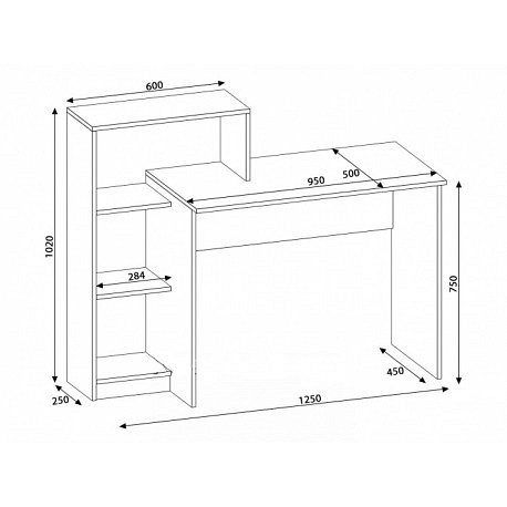 Стол компьютерный Квартет-2 TKS_00-00003626