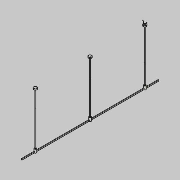 Основание Long прямое на жестких подвесах для трековых светильников Maytoni Technical Flarity TFC-Flar-L01-PT