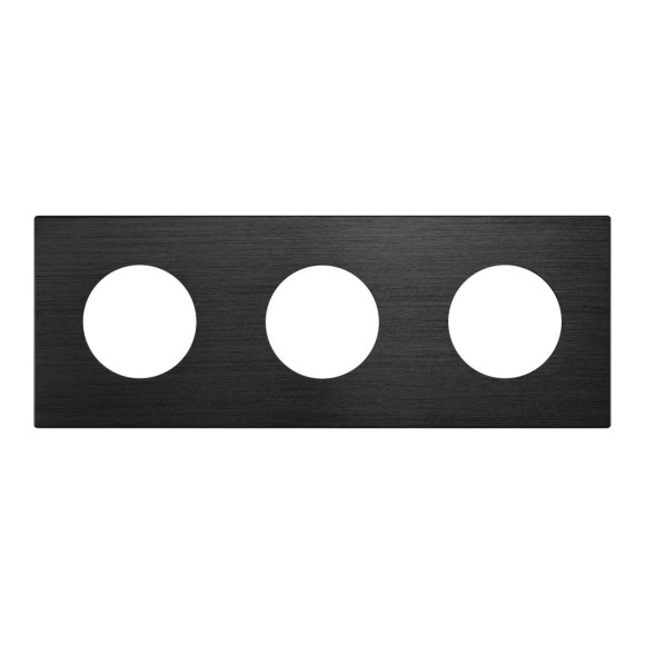 Рамка 3-местная алюминиевая Arlight FRM-PRESTO-ALR-3-BK 043872