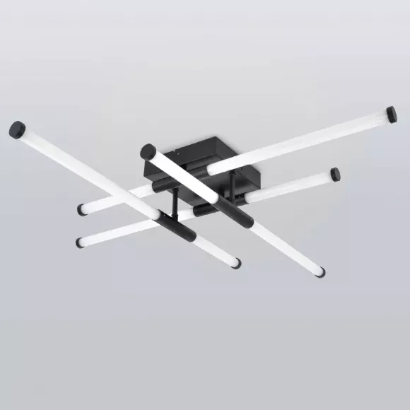 Потолочный светильник Эра Модерн Fliss CLL-1 72W 3K-6K RC BK, 3000-6500, От теплого до холодного