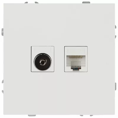 Розетка Эра Galaxy 15-3110-08 комбинированная RJ45+TV IP20 белый матовый Б0070790