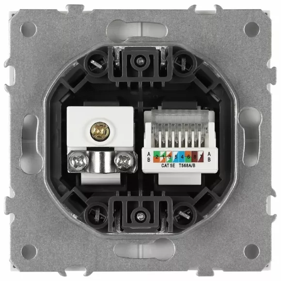 Розетка Эра Galaxy 15-3110-08 комбинированная RJ45+TV IP20 белый матовый Б0070790 Розетка Эра Galaxy 15-3110-08 комбинированная RJ45+TV IP20 белый матовый Б0070790