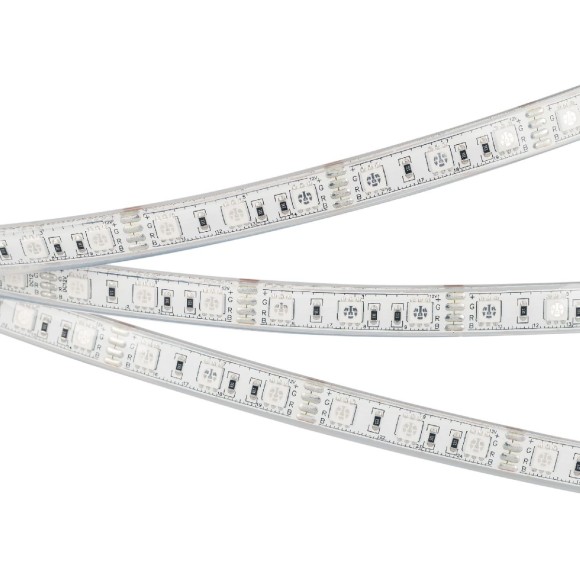 Светодиодная лента герметичная Arlight RTW-PU-B60-12.5mm 12V RGB (14.4 W/m, IP68, Wire 2m, 5m) 029599(3)