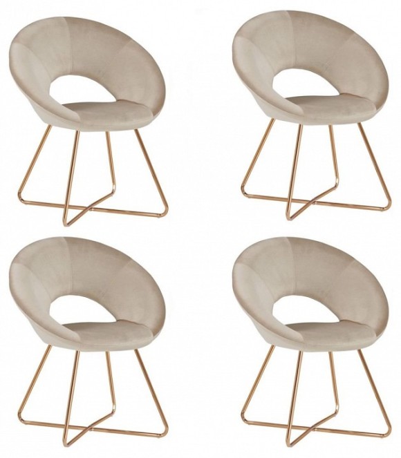 Набор из 4 стульев Refuge HSBI_DC2124_beige_4