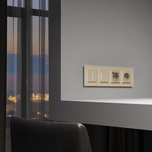 Умный сенсорный выключатель одноклавишный Werkel 4690389197925 W4513011 a064145