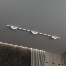 Трековая система со светильниками №9 однофазная накладная Skylite (220В, форма - прямая, 2м, 4000K) белая Hesby Lighting HSBL_kompl_S009_NI2W4K