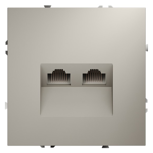 Розетка компьютерная двойная Voltum S70 VLS060203